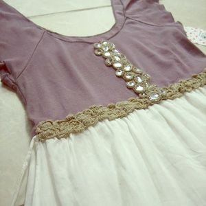 Free People Jewel Cotton Knit Boho Dress